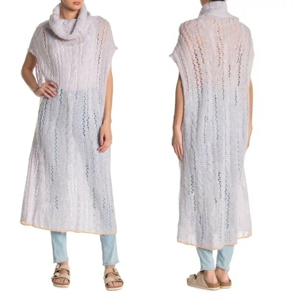Free People Tops - Free People Pirouette Knit Maxi Tunic Alpaca Cowl